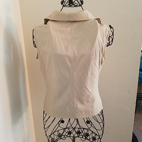 Golde Sleeveless Leather Jacket Vest - Picture 5 of 5